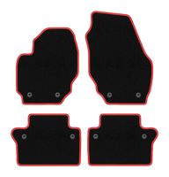 Dywaniki welurowe CARLUX-RED do Volvo V70 III 2007-2016, czarne