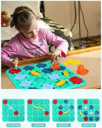 KREATYWNA ZABAWKA DLA DZIECI DROGA LABIRYNT SAMOCHÓD KLOCKI PLANSZOWA 24H = na Arena.pl