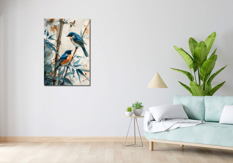 Obraz 60x90cm Trzy Ptaki zdjęcie 2