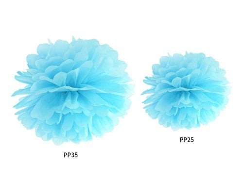 pompon bibułowy błękit 25cm na Arena.pl