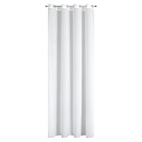 Firana na przelotkach gładkiej tkaniny szyfonowej DEBRA 140X250 biała