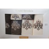 Komplet ręczników 6 szt. ZWOLTEX wzór SUŁTAN krem/taupe