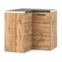 szafka kuchenna stojąca narożna z blatem drewniana duża 90cm blande wotan