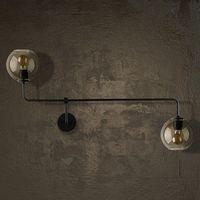 2-płomienny kinkiet skandynawski Monaco 9362 pokojowy czarny