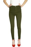 MIM Oliwkowe Jeansy Super Skinny - 34 / XS