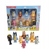 Zestaw Figurek z Bajki BLUEY & FAMILY RODZINA BING PRZJACIELE ZABAWA 8 SZT