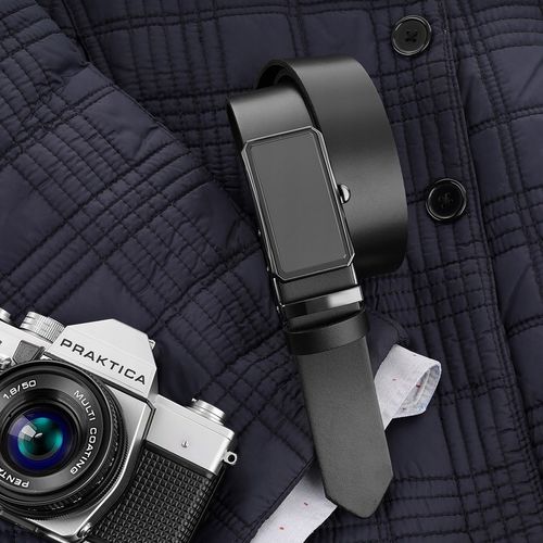 REVERSE PASEK SKÓRZANY MĘSKI DO SPODNI AUTOMAT CZARNY SKÓRA NATURALNA 105 na Arena.pl