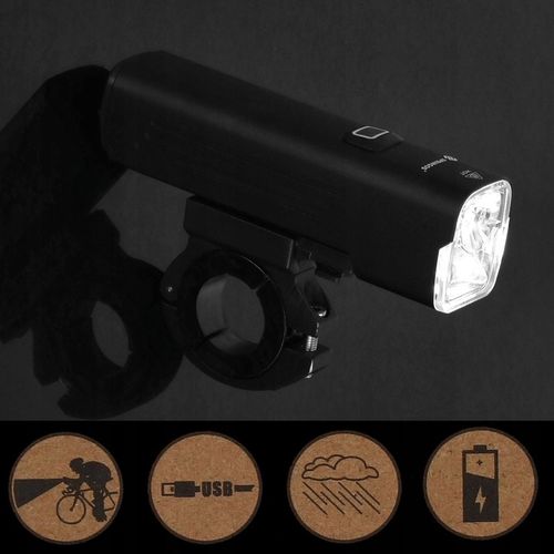 LAMPKA ROWEROWA LED PRZÓD TYŁ MOCNA 1000lm ZESTAW ROWER 4800mAh ALUMINIUM na Arena.pl