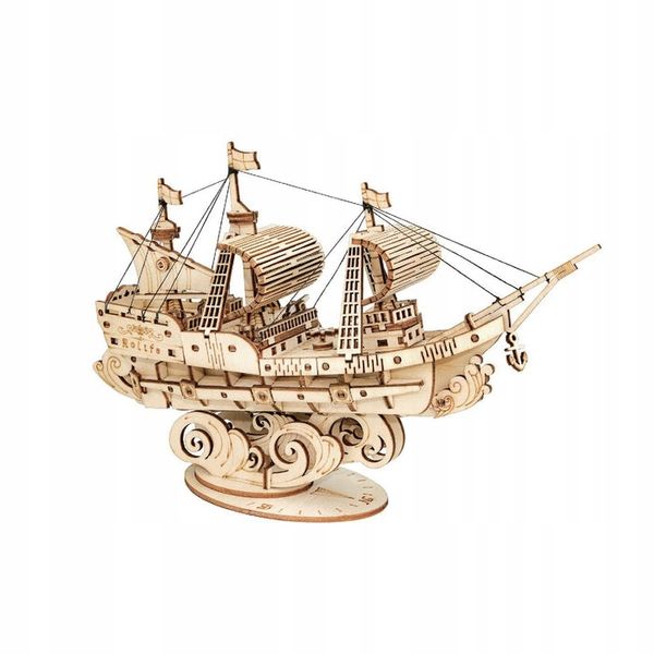 PUZZLE 3D MODEL DO SKŁADANIA STATEK ŻAGLOWIEC zdjęcie 4