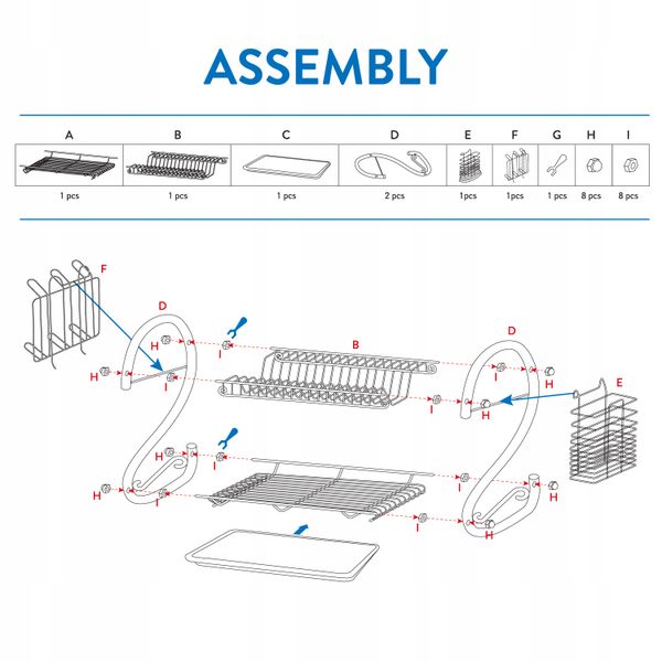 Tatkraft Helga dwupoziomowy ociekacz dla naczyń zdjęcie 6