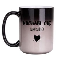 KUBEK "KOCHAM CIĘ WKURWIAĆ" Wzór - Duży Magiczny 450 ml