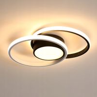 LAMPA SUFITOWA PLAFON LED BIAŁY OKRAGLA CZARNA 3000K NOWOCZESNA DO