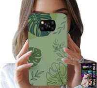 ETUI DO XIAOMI POCO X3 - ZIELONE LIŚCIE ROŚLINNE WZORY PLECKI