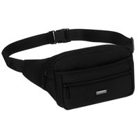 czarna saszetka męska, jednokomorowa z trzema dodatkowym