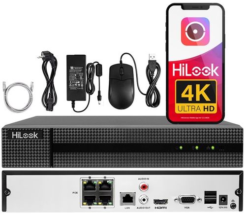 Rejestrator IP PoE NVR-104MH-C/4P HiLook by Hikvision do 8Mpx 4 Kanały na Arena.pl