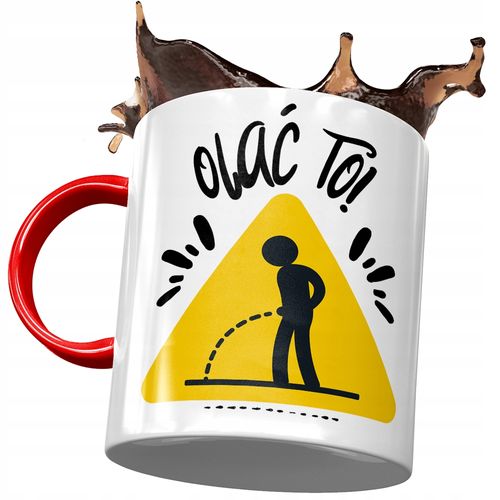 Kubek Czerwony Śmieszny Olać To Prezent Z Nadrukiem Ze Zdjęciem na Arena.pl