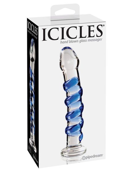 Szklane Dildo Ze Spiralą Icicles No 5 Pipedream zdjęcie 1