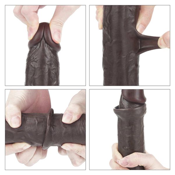 9.0'' sliding skin dual layer dong - black zdjęcie 14