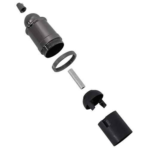 Oprawki do lamp 2 szt. Błyszczące czarne E27 na Arena.pl