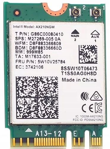 Karta sieciowa do laptopa Intel WiFi 6 6E AX210 Bluetooth 5.3 5374Mbps M.2 zdjęcie 3