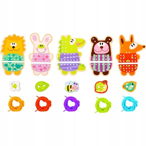 DREWNIANA SZNUROWANKA PRZEPLATANKA NAWLEKANKA MONTESSORI 5W1 EDU WOOPIE na Arena.pl