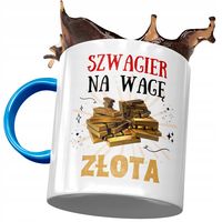 Kubek Błękitny Dla Szwagra Na Urodziny Na Prezent Z Nadrukiem Ze Zdjęciem