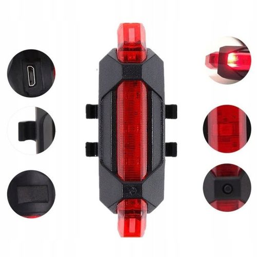 LAMPKA ROWEROWA PRZEDNIA I TYLNA LED MOCNA AKUMULATOROWA DO ROWERU ZESTAW na Arena.pl