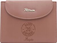 Portfel damski skórzany GRAWER prezent na 20 urodziny z imieniem