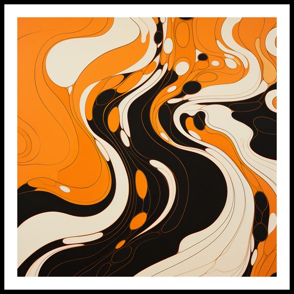 Plakat 60x60cm Tańczący Atrament zdjęcie 3