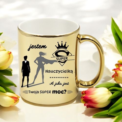 KUBEK ZŁOTY PREMIUM PREZENT DZIEŃ NAUCZYCIELA WYCHOWAWCZYNI NAUCZYCIELKI na Arena.pl