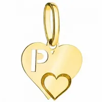 Łańcuszek Złoty Damski z literką P w Serduszku pr 585 Grawer Gratis