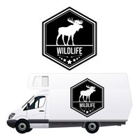 NAKLEJKA NA BOK AUTA dekoracyjna wildlife KAMPER camper auto samochód 70cm