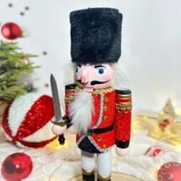 Figurka Świąteczna Dziadek do Orzechów 30CM w czapie Nutcracker