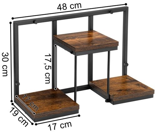 Kwietnik loftowy czarny JOSE RUSTIC postarzany dąb na Arena.pl