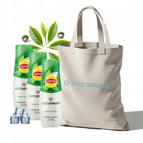 Zestaw Syrop koncentrat SodaStream Lipton Green Ice Tea 3x440ML + Torba na Arena.pl