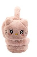 Mięciutkie pluszowe nauszniki Kotek brudny róż MF37335