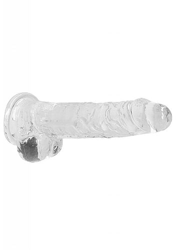 8 / 20 cm realistic dildo with balls   transparent na Arena.pl
