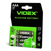 Baterie alkaliczne VIDEX LR3/AAA 4 szt blister zestaw 40 sztuk baterii