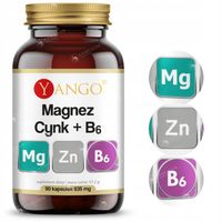 Yango MAGNEZ + CYNK + B6 635mg wsparcie: MIĘŚNIE ENERGIA ODPORNOŚĆ 90 kaps