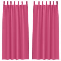 Zasłony z zasłonami 2 pcs Jasnoróżowy 225 x 140 cm Poliester