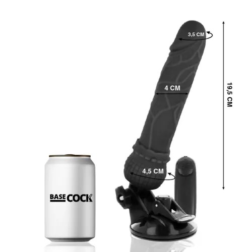 basecock model black 19.5 cm - wibrator z pilotem przewodowym tpe na Arena.pl