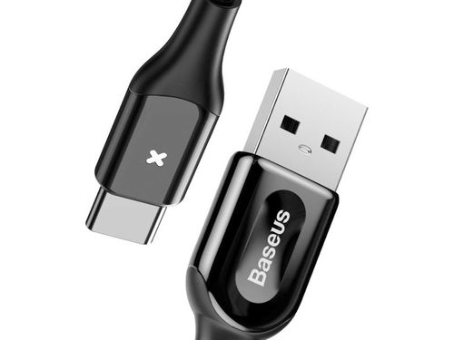 Baseus kabel X-shaped Light USB-C Typ C 3A Rapid Charge 1m black na Arena.pl