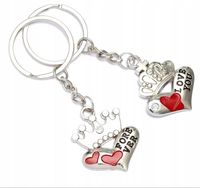 Brelok dla Zakochanych korona serce Kocham Miłość