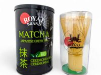 Zestaw do herbaty matcha ceremonialna Bio 100g z miotełką chasen bambusową