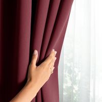 Zasłona blackout taśma 140X270 bordowa