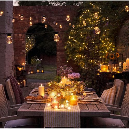 GIRLANDA OGRODOWA LAMPKI LED 25M + 20X ŻARÓWKI E27 na Arena.pl