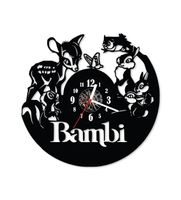Zegar ścienny z płyty winylowej Bambi 76.13
