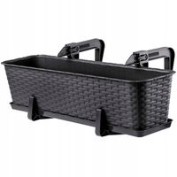 SKRZYNKA BALKONOWA DONICZKA UCHWYTY PODSTAWKA 60cm