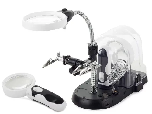 Lupa trzecia ręka ręczna 2w1 lutowania soczewki na Arena.pl