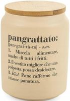 Pojemnik na bułkę tartą Tivoli, porcelana+bambus, 11x15cm, beżowy